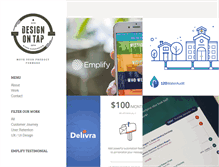 Tablet Screenshot of designontap.com